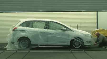 Paint Prep — In Booth at Stanways Autobodies
